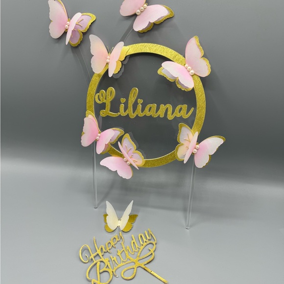Cute Butterfly boho  cake topper - Picture 5 of 12